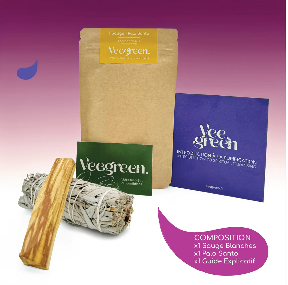 Sachet 1 Sauge Blanche et 1 Palo Santo