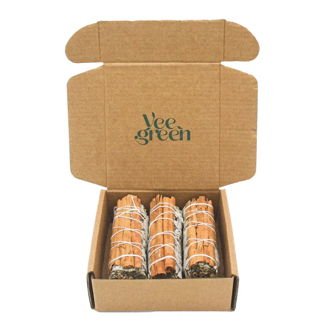 3 bâtons d'encens Sauge Blanche cannelle bio